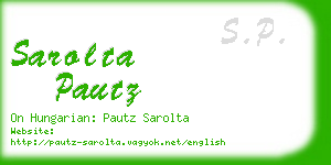 sarolta pautz business card